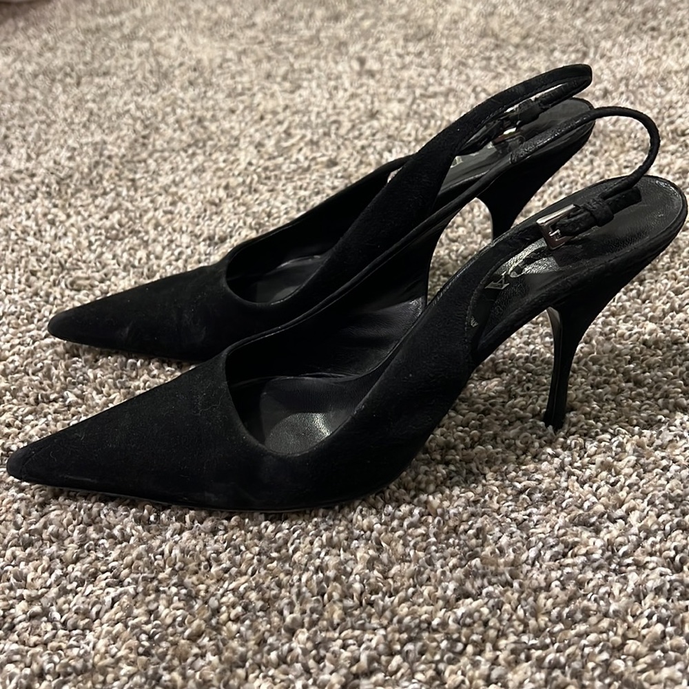 Prada black suede heels - Picture 4 of 8